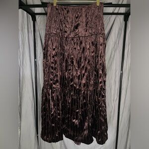 velvet maxi skirt